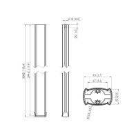 Produktbild för Vogel's Professional Connect-it PUC 2530 monteringskomponent - för LCD-display - svart