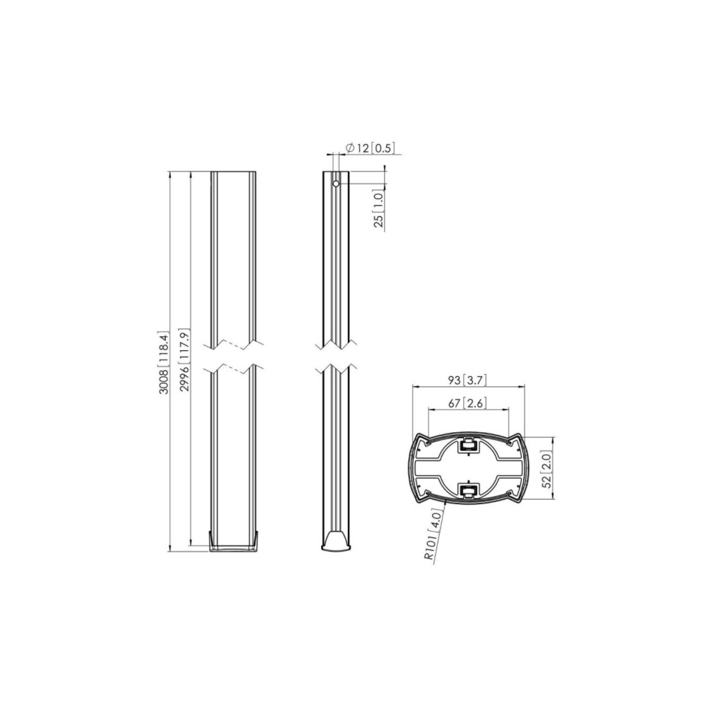 Produktbild för Vogel's Professional Connect-it PUC 2530 monteringskomponent - för LCD-display - svart