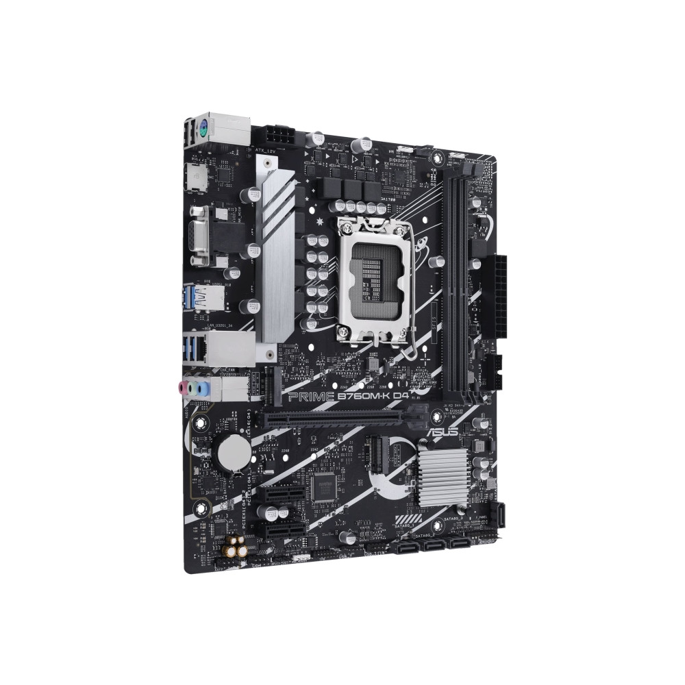 Produktbild för ASUS PRIME B760M-K D4 - moderkort - micro ATX - LGA1700-uttag - B760