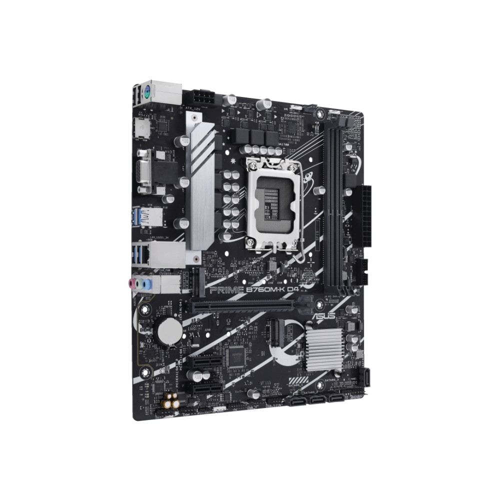 Produktbild för ASUS PRIME B760M-K D4 - moderkort - micro ATX - LGA1700-uttag - B760