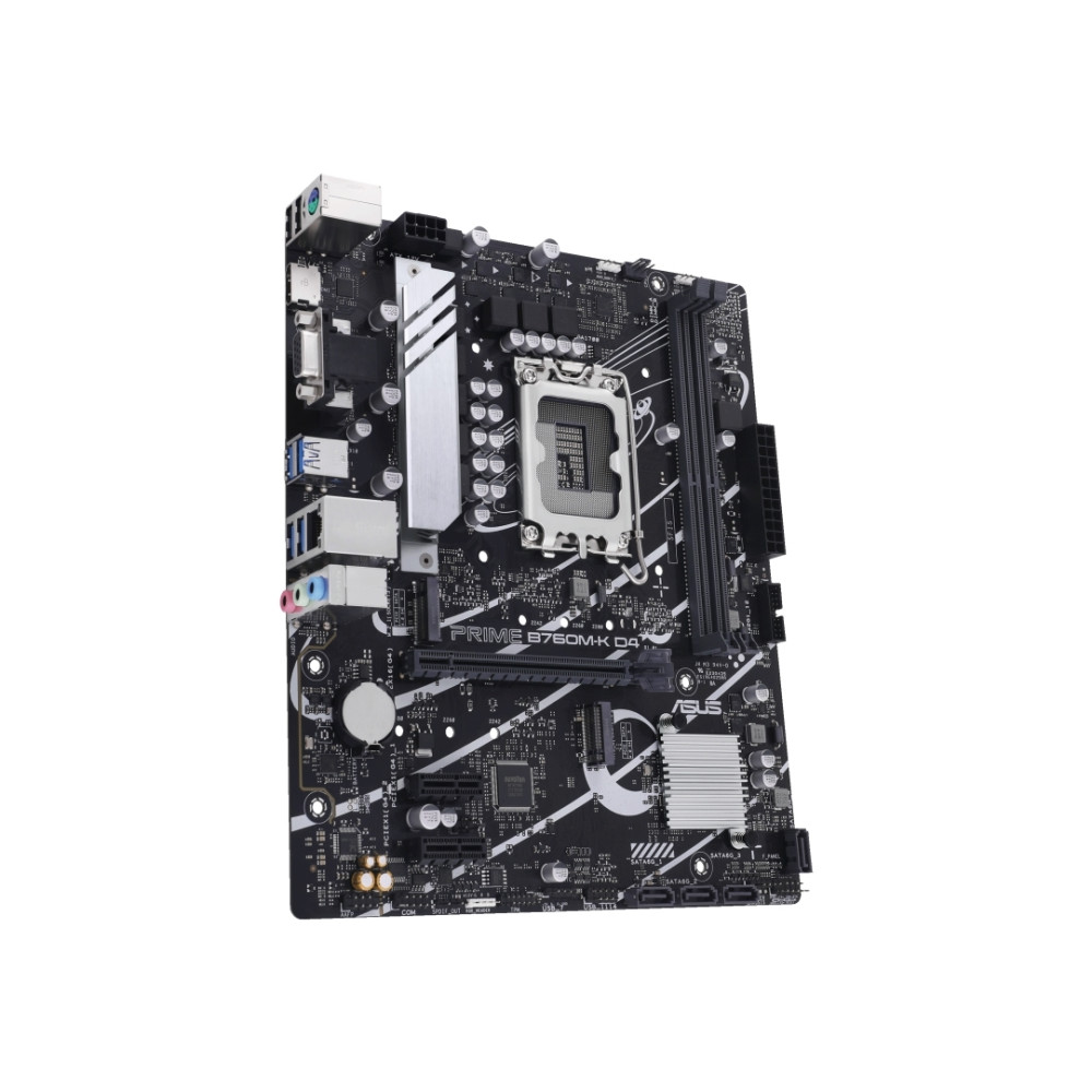 Produktbild för ASUS PRIME B760M-K D4 - moderkort - micro ATX - LGA1700-uttag - B760