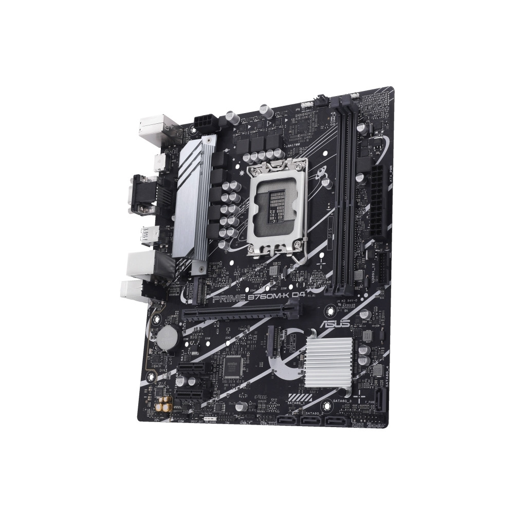 Produktbild för ASUS PRIME B760M-K D4 - moderkort - micro ATX - LGA1700-uttag - B760