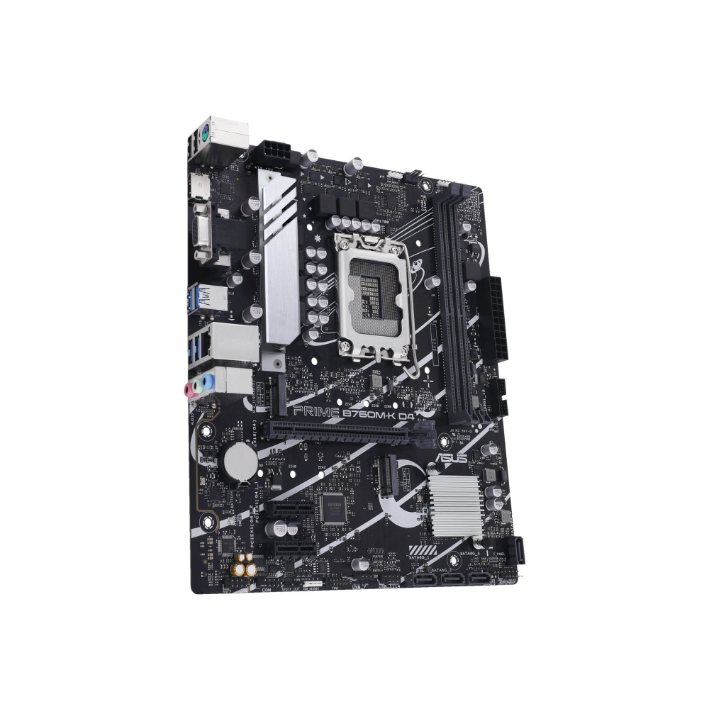 Produktbild för ASUS PRIME B760M-K D4 - moderkort - micro ATX - LGA1700-uttag - B760