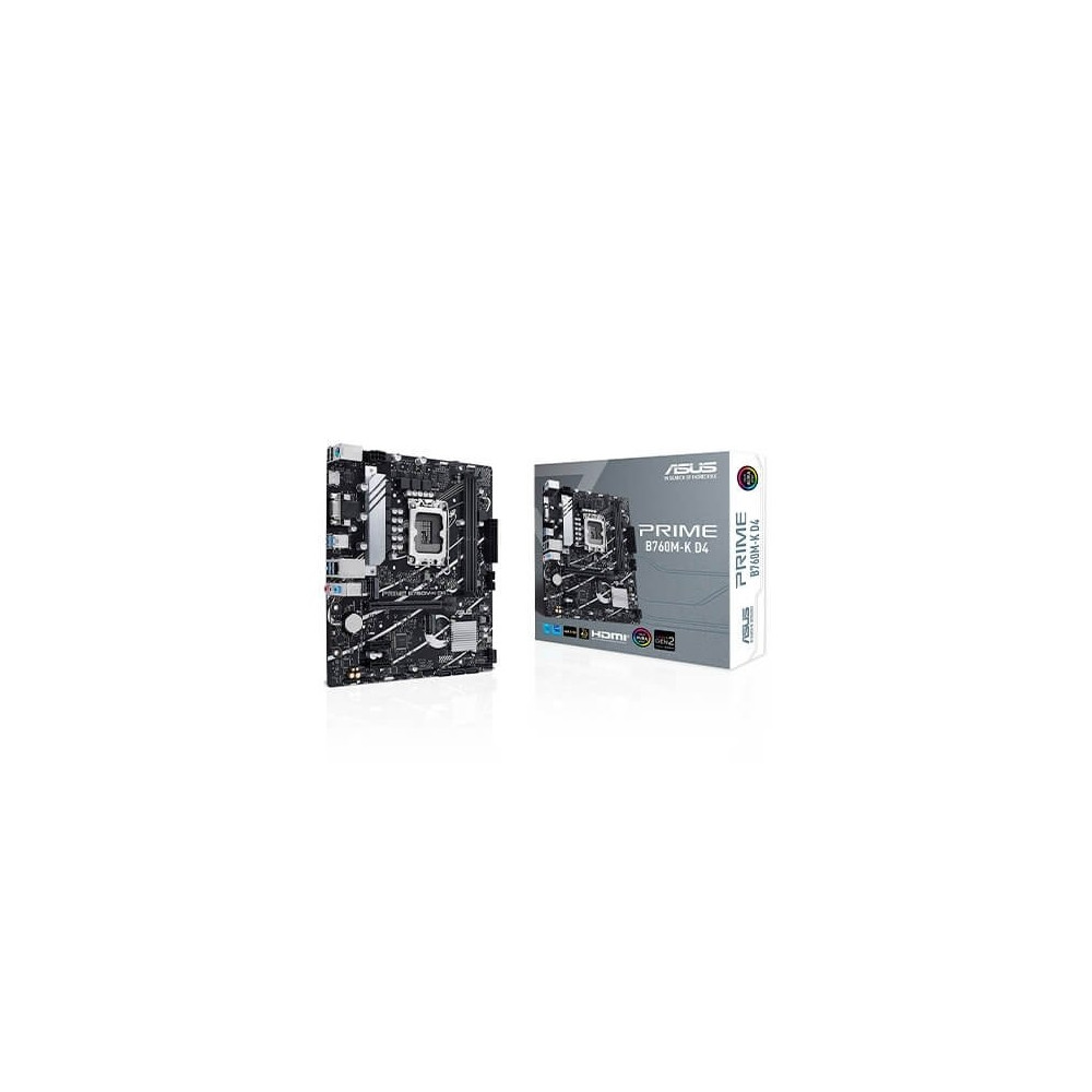 Produktbild för ASUS PRIME B760M-K D4 - moderkort - micro ATX - LGA1700-uttag - B760