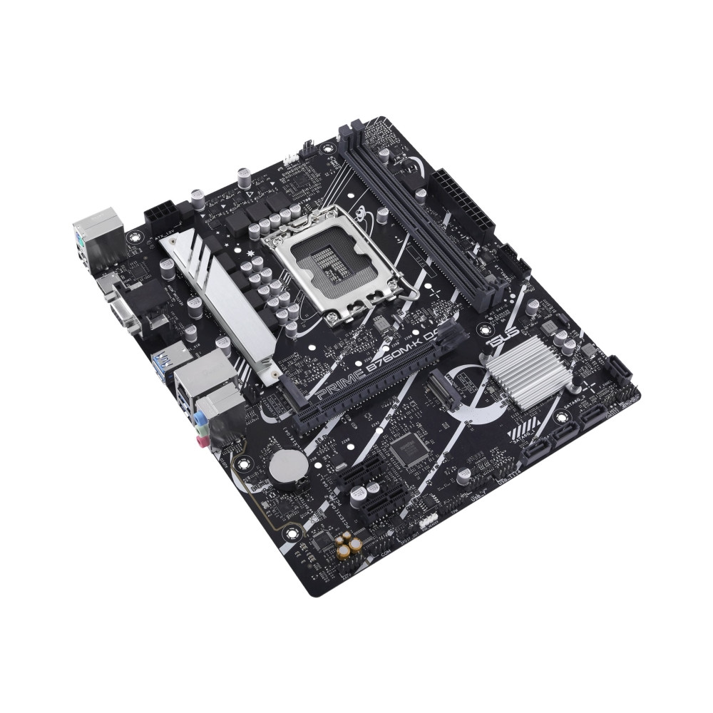 Produktbild för ASUS PRIME B760M-K D4 - moderkort - micro ATX - LGA1700-uttag - B760