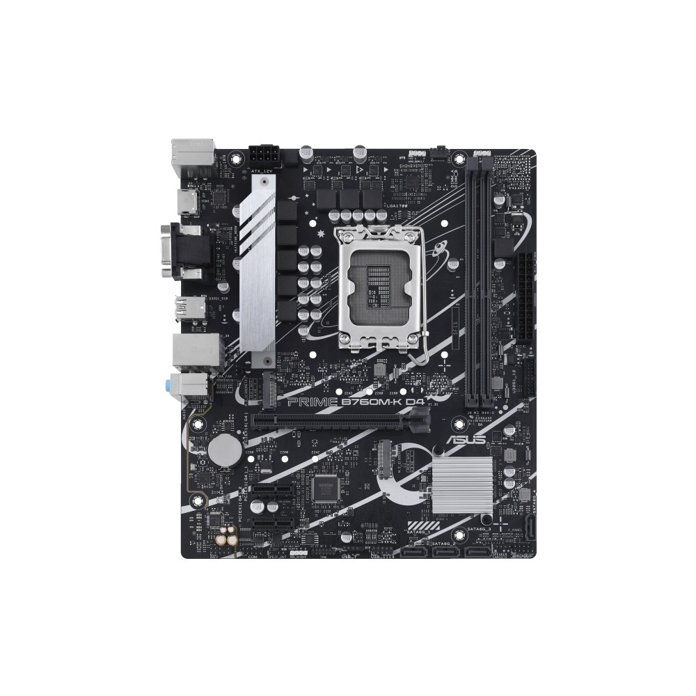 Produktbild för ASUS PRIME B760M-K D4 - moderkort - micro ATX - LGA1700-uttag - B760