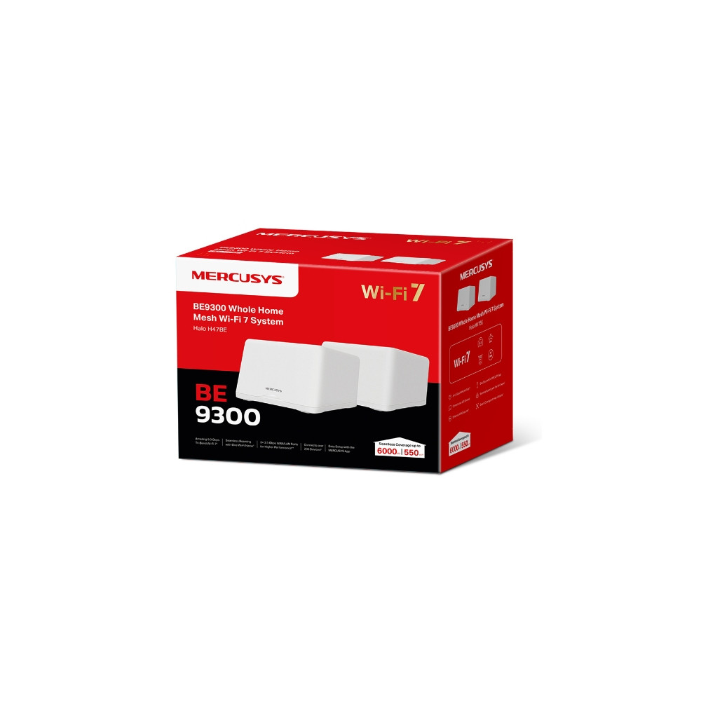 Produktbild för Mercusys Halo H47BE V1 - Wifi-system - Wi-Fi 7 - skrivbordsmodell