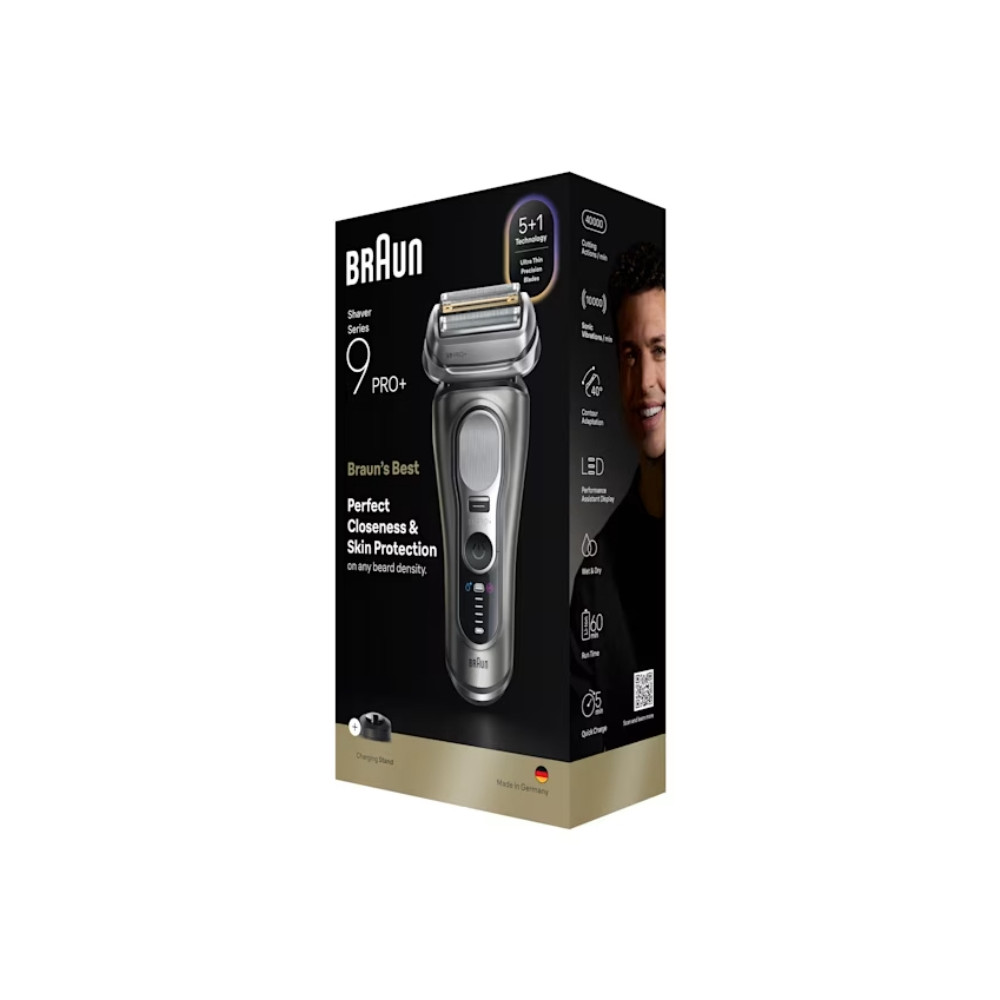 Produktbild för Braun Series 9 Pro+ 9615S, Folierakapparat, Svart, Grå, Rost...
