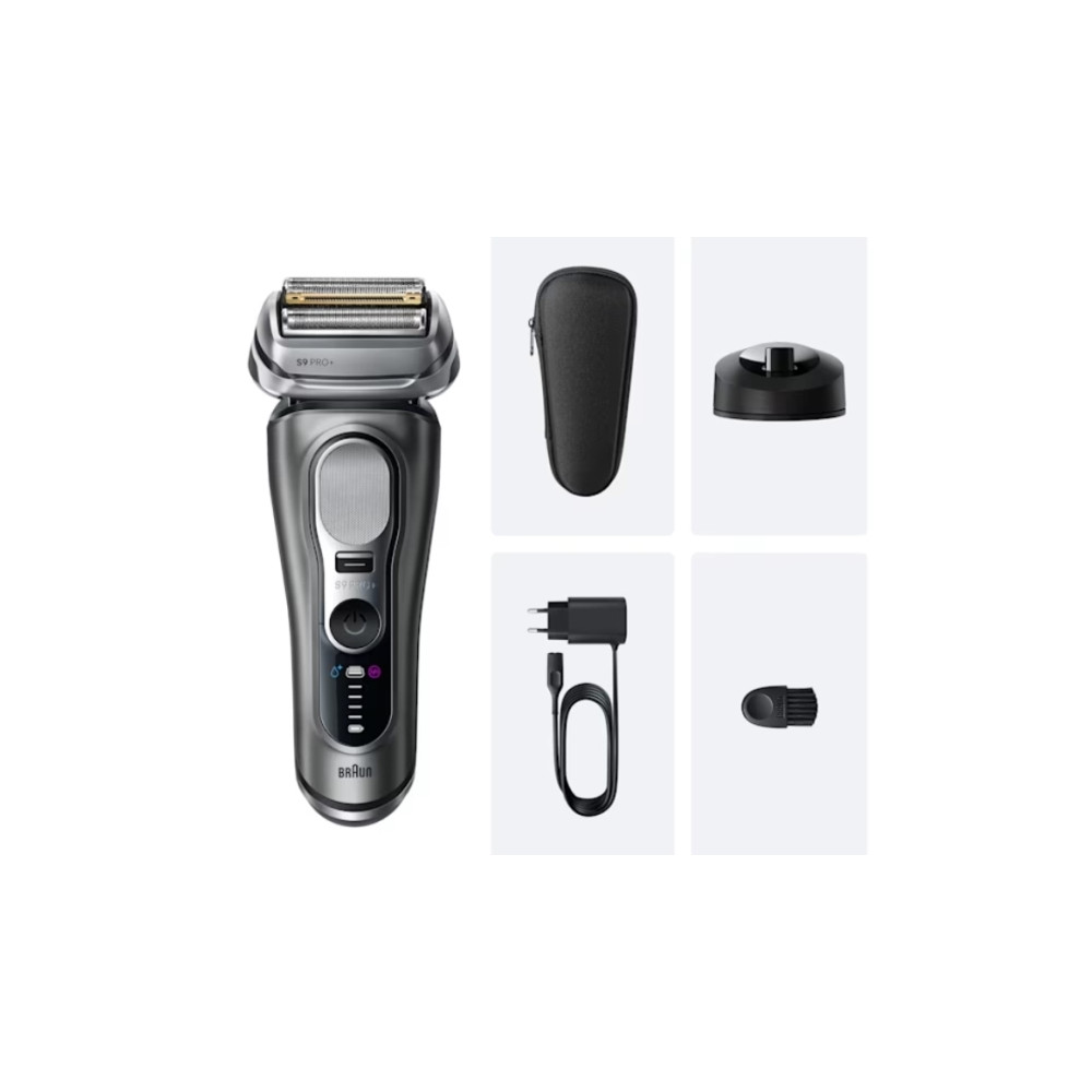 Produktbild för Braun Series 9 Pro+ 9615S, Folierakapparat, Svart, Grå, Rost...