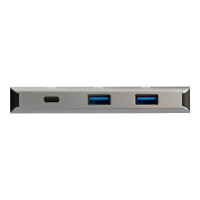 Produktbild för StarTech.com USB C-hubb med 3 portar och Gigabit-Ethernet-RJ45 GbE-port - 2x USB A, 1x USB C - USB 3.1/3.2 gen. 2 Type C-hubbadapter med SuperSpeed 10 Gbit/s - USB-bussdriven - Aluminium - Fungerar med TB3 - hubb - 3 portar