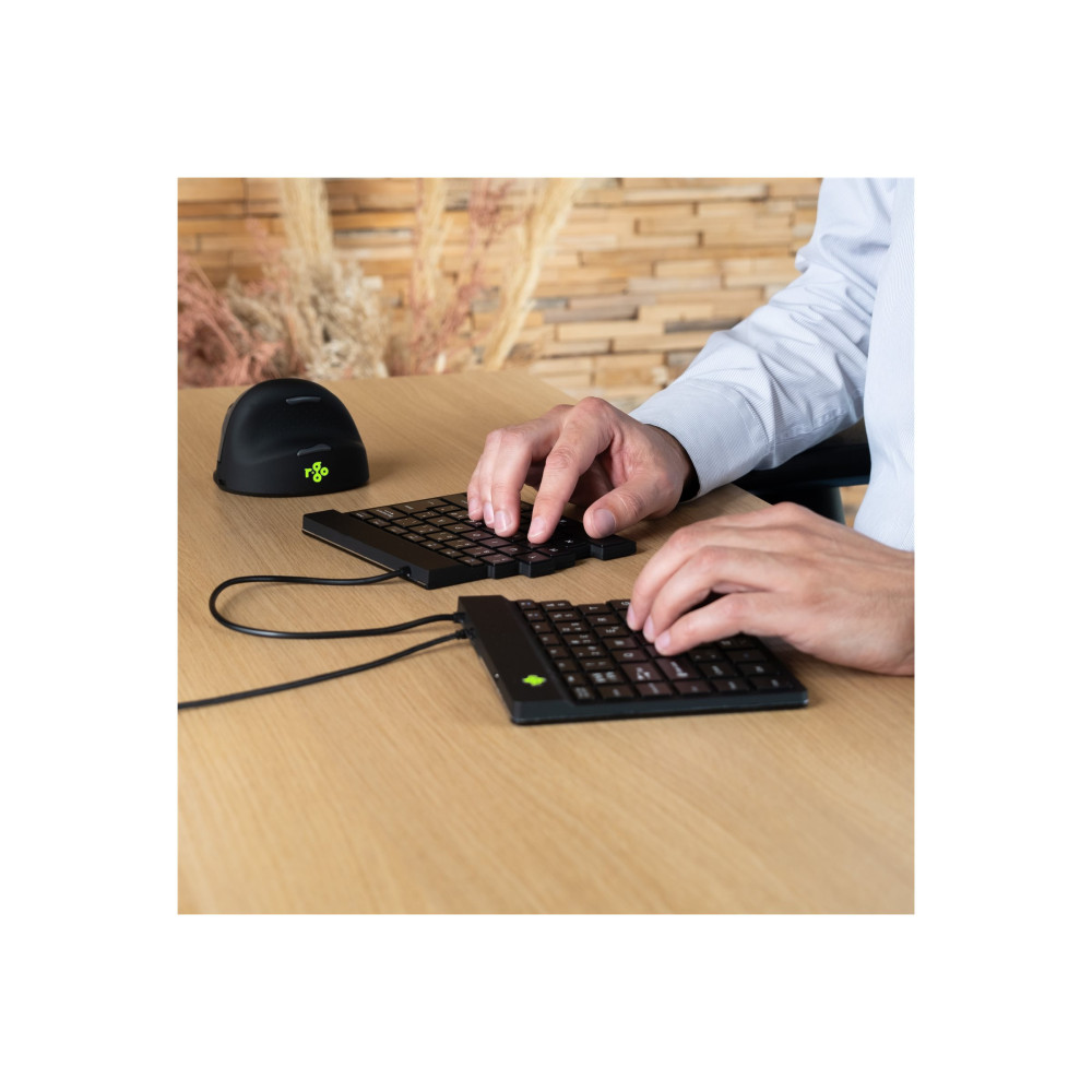 Produktbild för R-Go Ergonomic Keyboard Split break - tangentbord - QWERTY - Nordisk - svart Inmatningsenhet