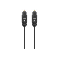 Produktbild för Manhattan Toslink Digital Optical AudioCable, 1m, Male/Male, Toslink S/PDIF, Gold plated contacts, Lifetime Warranty, Polybag - digial audiokabel (optisk) - 1 m