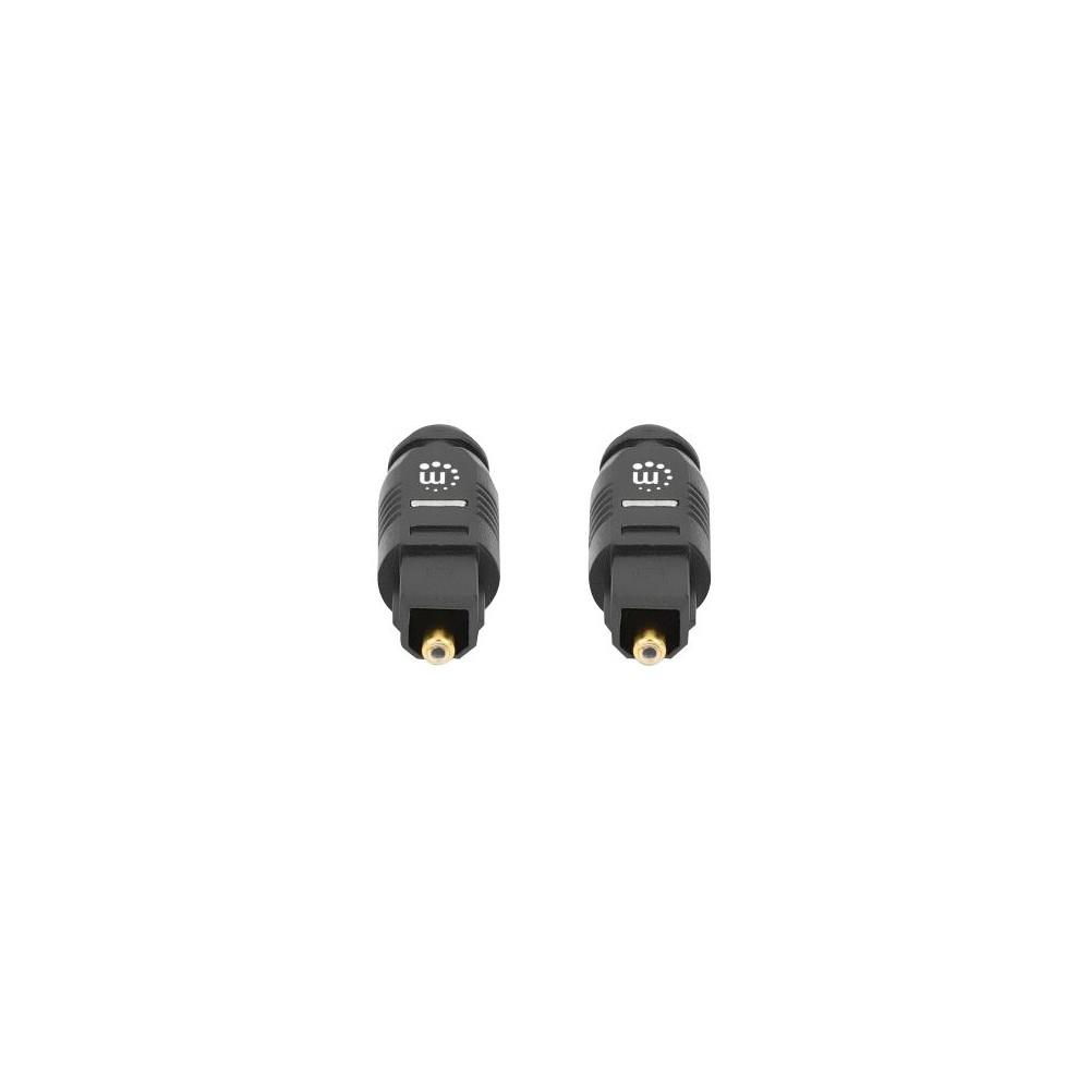Produktbild för Manhattan Toslink Digital Optical AudioCable, 1m, Male/Male, Toslink S/PDIF, Gold plated contacts, Lifetime Warranty, Polybag - digial audiokabel (optisk) - 1 m