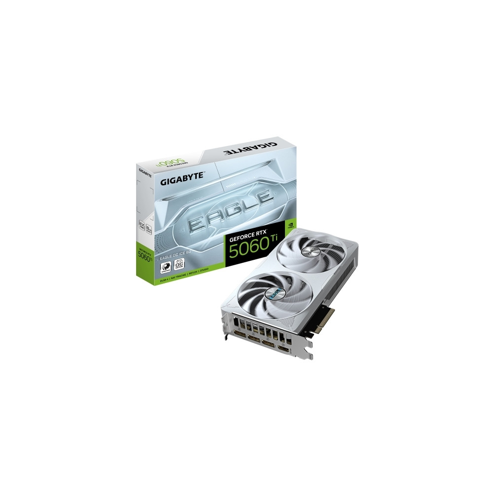 Produktbild för Gigabyte GeForce RTX 5060 Ti EAGLE OC ICE 8G - OC Edition - grafikkort - GeForce RTX 5060 Ti - 8 GB