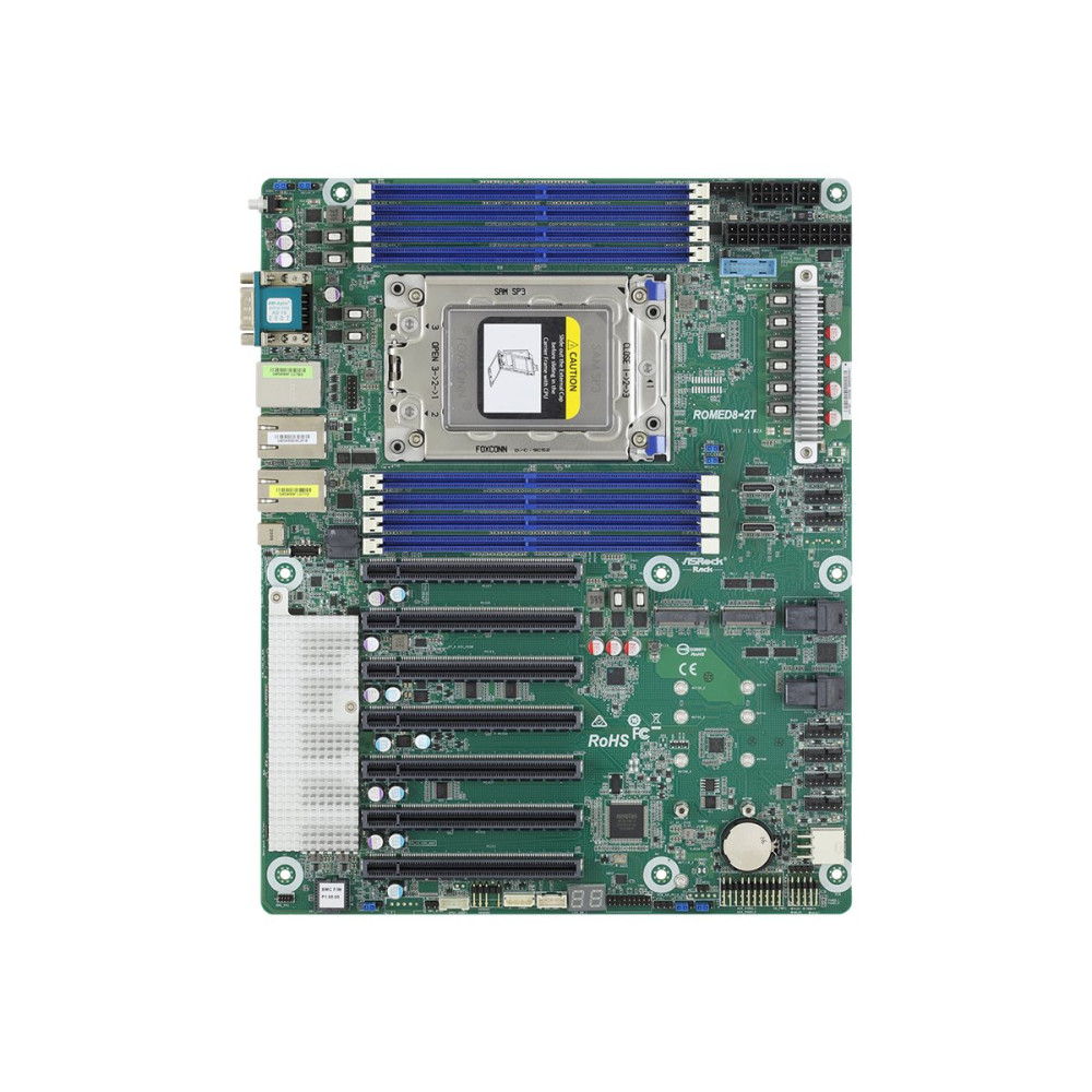 Produktbild för ASRock Rack ROMED8-2T - moderkort - ATX - Socket SP3