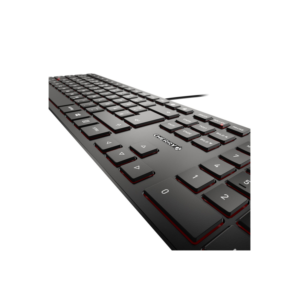 Produktbild för CHERRY KC 6000 SLIM - tangentbord - belgisk - svart Inmatningsenhet