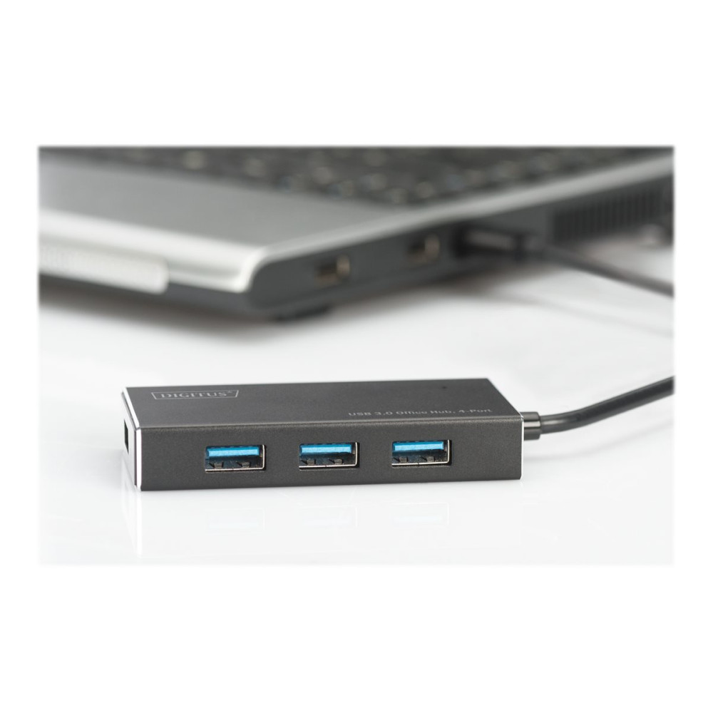 Produktbild för DIGITUS USB 3.0 Office Hub DA-70240-1 - hubb - 4 portar
