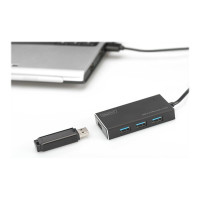 Produktbild för DIGITUS USB 3.0 Office Hub DA-70240-1 - hubb - 4 portar