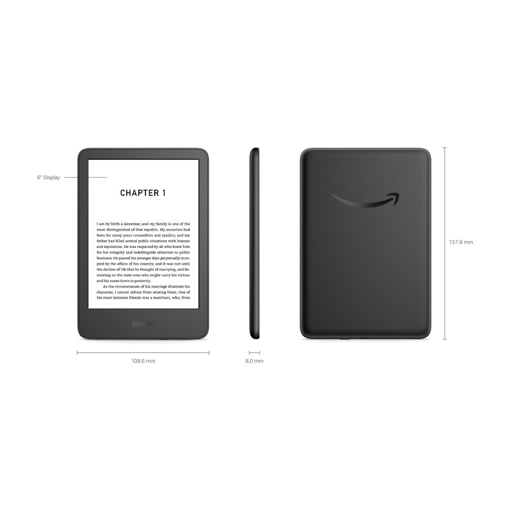 Produktbild för Amazon Kindle - 11:e generation - eBook-läsare - 16 GB - 6" (Öppnad)