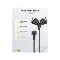 Produktbild för Goobay 65436, 25 m, Utomhus, Typ F, Type EF (CEE 7/7), IP44,...