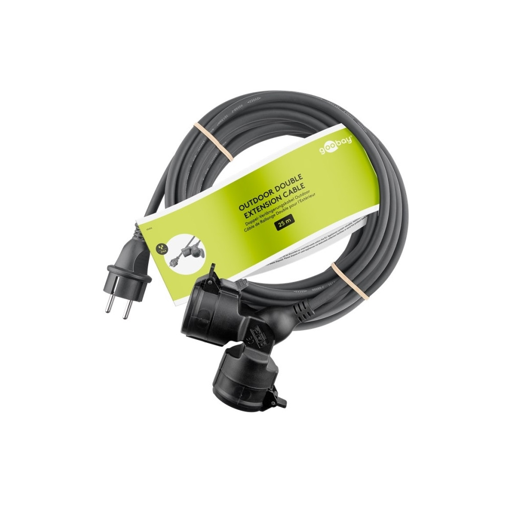 Produktbild för Goobay 65436, 25 m, Utomhus, Typ F, Type EF (CEE 7/7), IP44,...