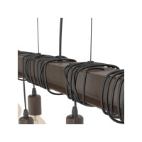 Produktbild för EGLO TOWNSHEND 4 8L långbordspendel i modern rostfärgad desi...