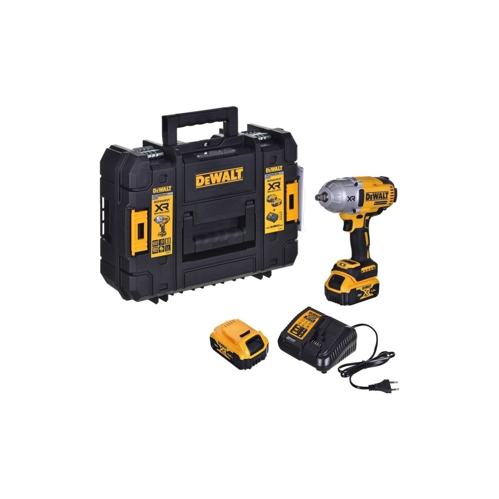 Produktbild för DeWALT DCF900P2T-QW, Mutterdragare, Borstlös, Svart, Gul, 1/...