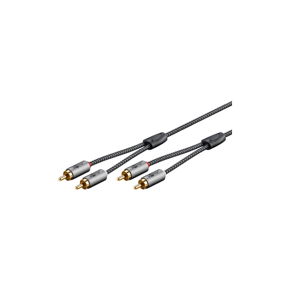 Produktbild för Goobay 65294, 2 x RCA, Handkontakt, 2 x RCA, Handkontakt, 3...