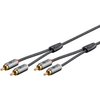 Produktbild för Goobay 65294, 2 x RCA, Handkontakt, 2 x RCA, Handkontakt, 3...