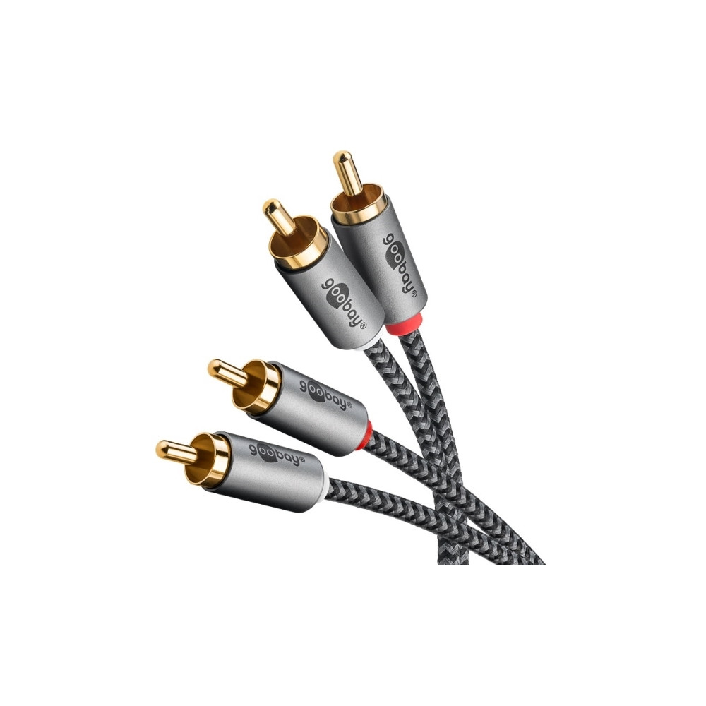 Produktbild för Goobay 65294, 2 x RCA, Handkontakt, 2 x RCA, Handkontakt, 3...