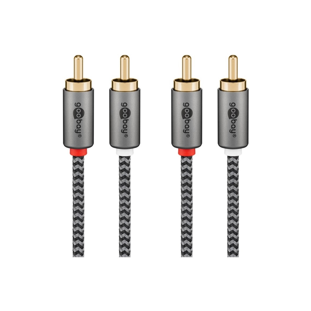 Produktbild för Goobay 65294, 2 x RCA, Handkontakt, 2 x RCA, Handkontakt, 3...