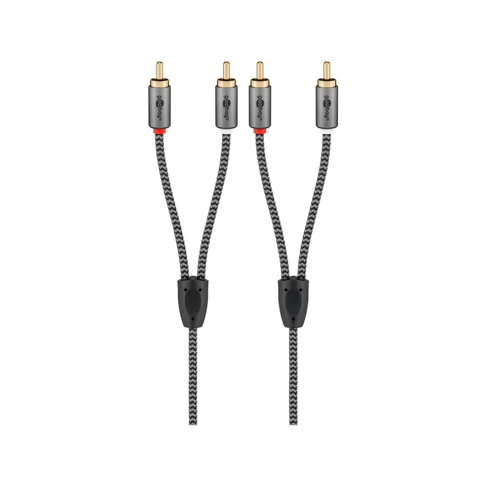 Produktbild för Goobay 65294, 2 x RCA, Handkontakt, 2 x RCA, Handkontakt, 3...