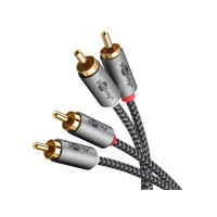 Produktbild för Goobay 65294, 2 x RCA, Handkontakt, 2 x RCA, Handkontakt, 3...