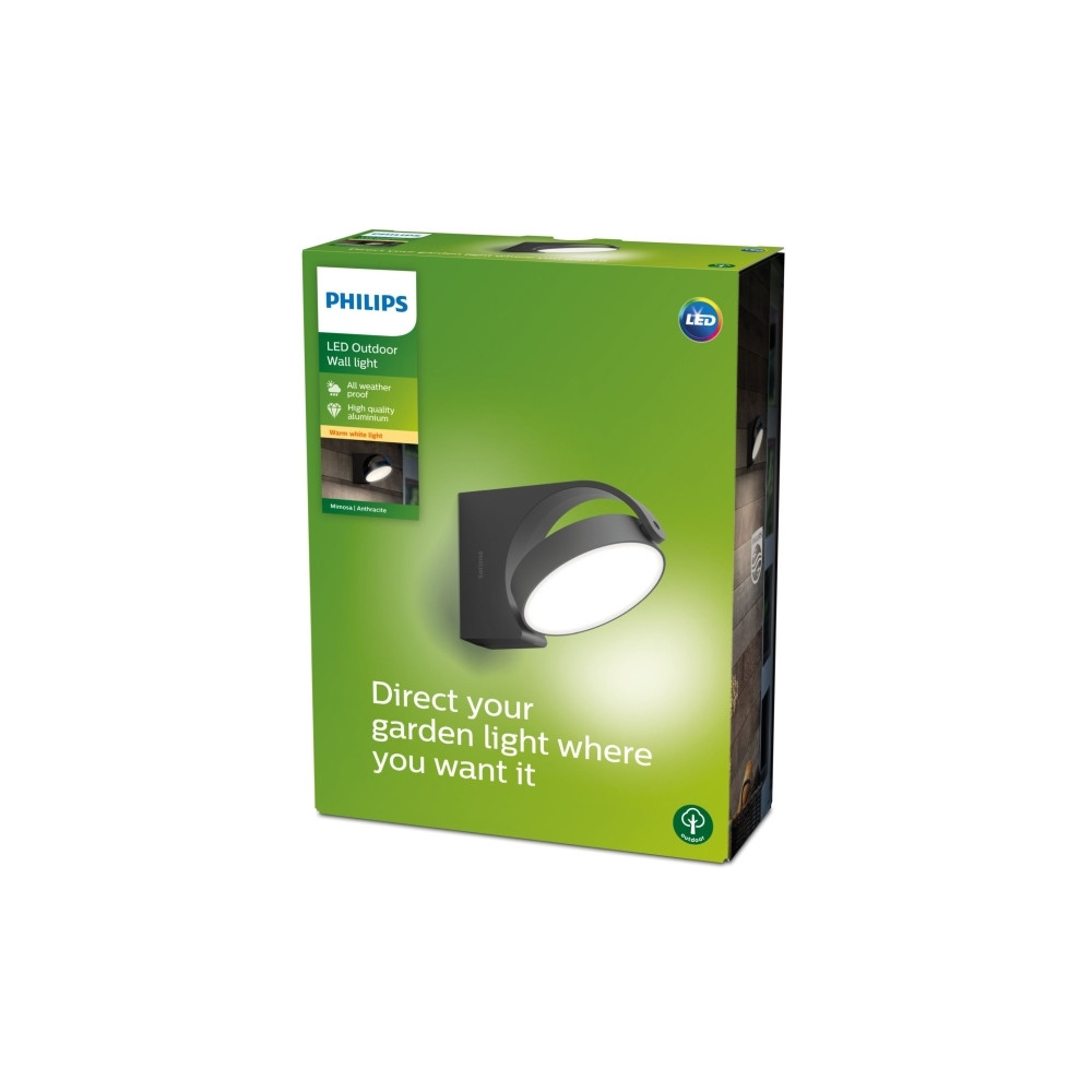 Produktbild för Philips Mimosa vägglampa 7 W, Väggbelysning för utomhusbruk,...