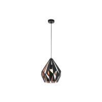 Produktbild för Eglo Carlton 1 - hängande lampa - E27 - svart, koppar
