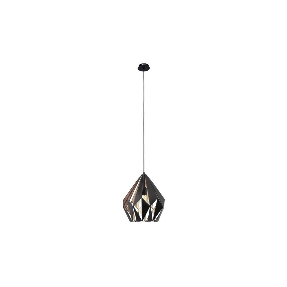 Produktbild för Eglo Carlton 1 - hängande lampa - E27 - svart, koppar