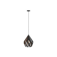 Produktbild för Eglo Carlton 1 - hängande lampa - E27 - svart, koppar