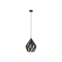 Produktbild för Eglo Carlton 1 - hängande lampa - E27 - svart, koppar