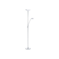 Produktbild för Eglo Baya - golvlampa i form av en fackla - LED x 3 - totalt: 25 W - varmt vitt ljus - 3000 K - satined, vit, krom