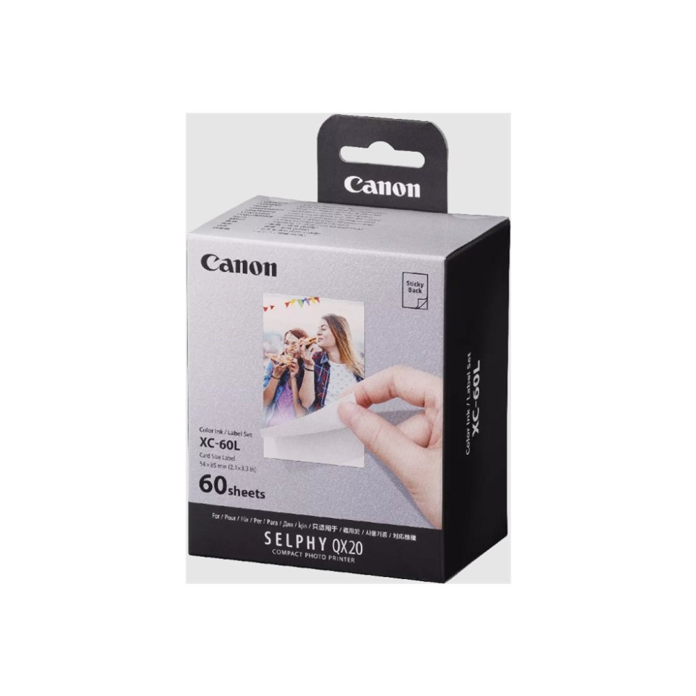 Produktbild för Canon SELPHY XC-60L Bulk Set - färg (cyan, magenta, gul) - original - bläckbandskassett och papperssats