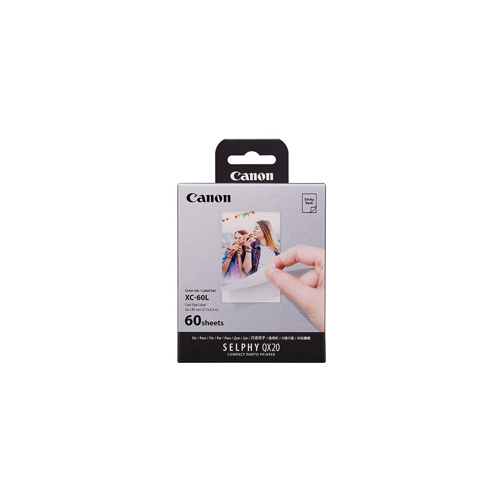 Produktbild för Canon SELPHY XC-60L Bulk Set - färg (cyan, magenta, gul) - original - bläckbandskassett och papperssats