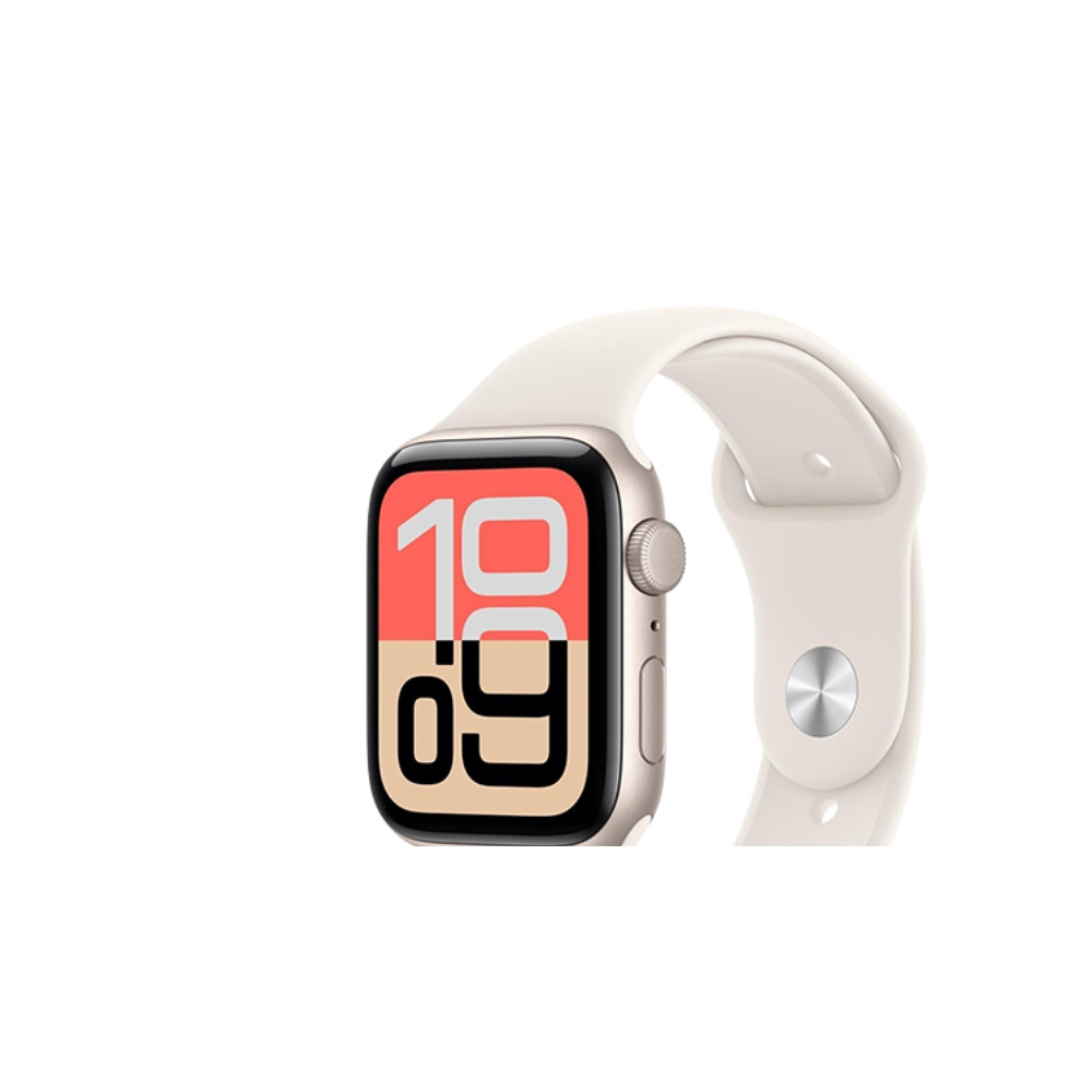 Produktbild för Apple Watch SE 3 (GPS) - stjärnljusaluminium - smart klocka med sportband - starlight - 64 GB