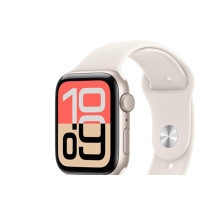 Produktbild för Apple Watch SE 3 (GPS) - stjärnljusaluminium - smart klocka med sportband - starlight - 64 GB