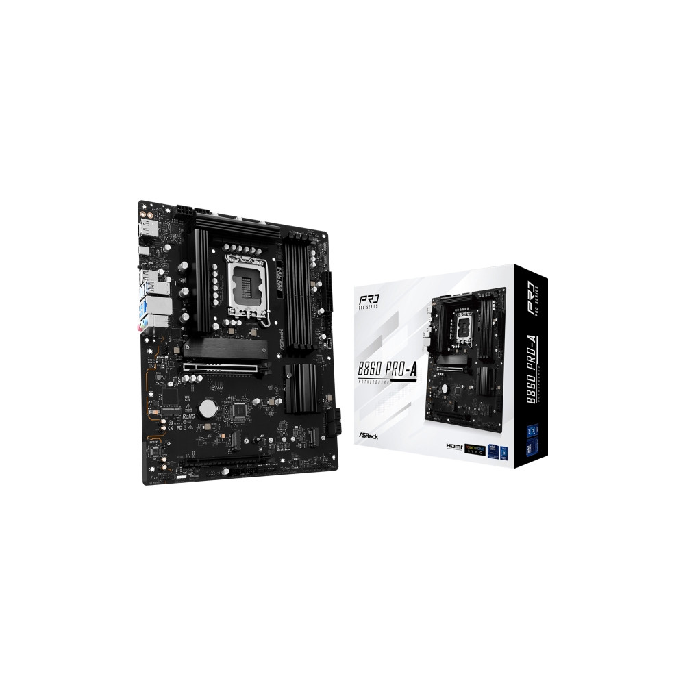 Produktbild för ASRock B860 Pro-A - moderkort - ATX - LGA1851-uttag - B860