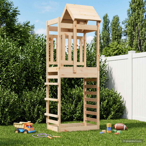 vidaXL Lekstapel Brun 52,5 x 85 x 238 cm Massiv furu
