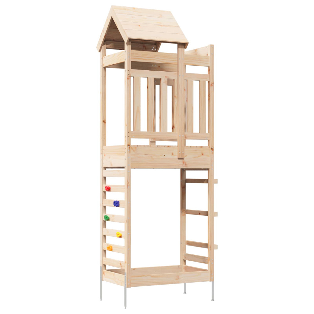 Produktbild för Lekstapel Brun 52,5 x 85 x 238 cm Massiv furu