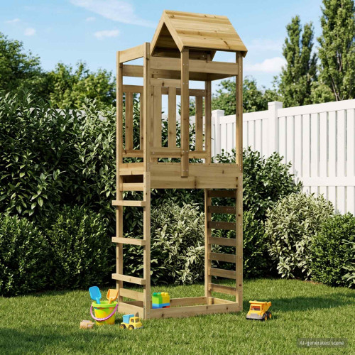 vidaXL Lekstapel Brun 52,5 x 85 x 238 cm Massiv Impregnerat Trä