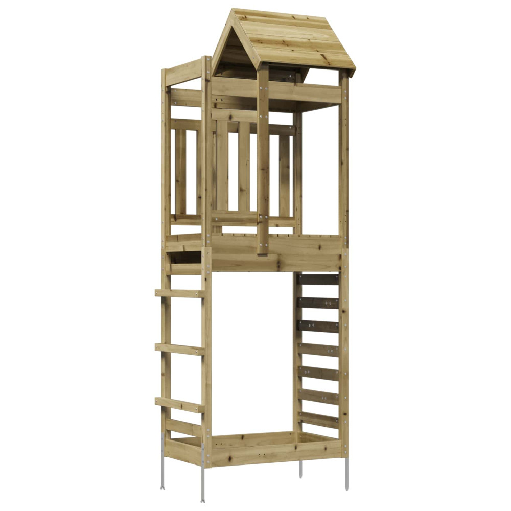 Produktbild för Lekstapel Brun 52,5 x 85 x 238 cm Massiv Impregnerat Trä