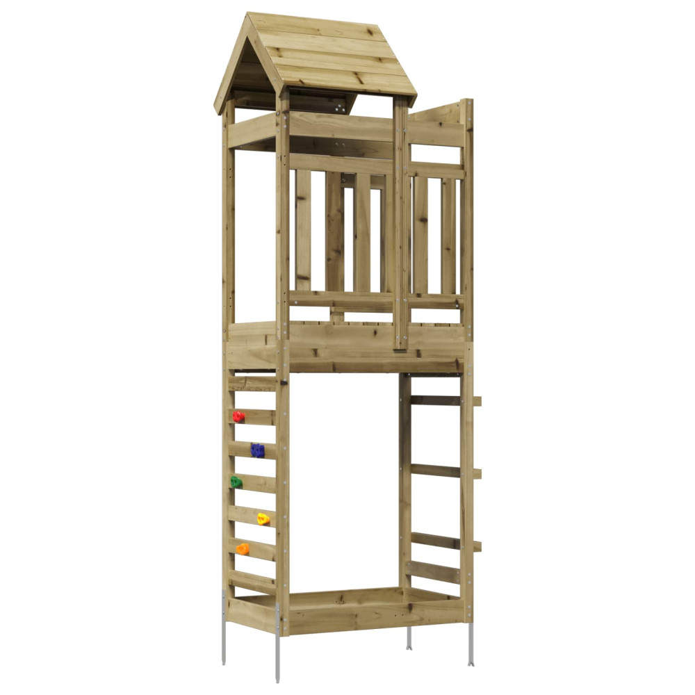 Produktbild för Lekstapel Brun 52,5 x 85 x 238 cm Massiv Impregnerat Trä