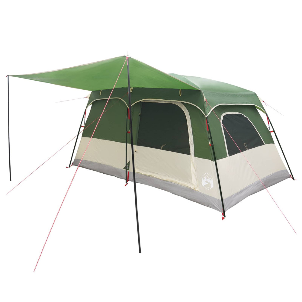 Produktbild för Familjetält med tak Grön 420 x 305 x 200 cm Polyester och Stål
